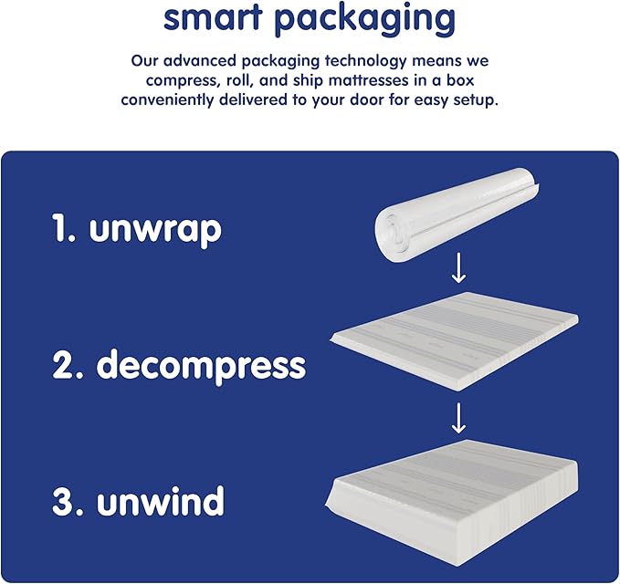 Vibe Gel Memory Foam Mattress, 12-Inch CertiPUR-US Certified Bed-in-a-Box, Twin, White
