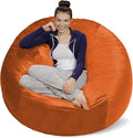 Sofa Sack Bean Bag Chair Cover, 5-Feet, Tangerine