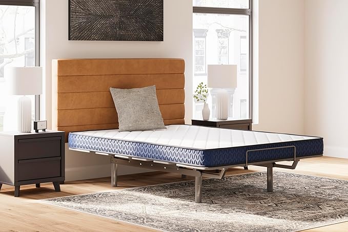 Signature Design by Ashley King Size Medium Firm 6 Inch Memory Foam Mattress with Breathable Quilted Cover, Fiberglass Free, Mattress in A Box