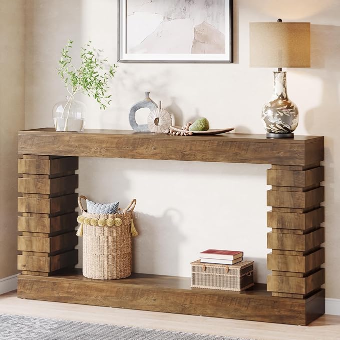 Tribesigns 70.8-Inch Long Console Table, Wood Entryway Table with Storage, Narrow Sofa Table Couch Table for Living Room Entryway Hallway