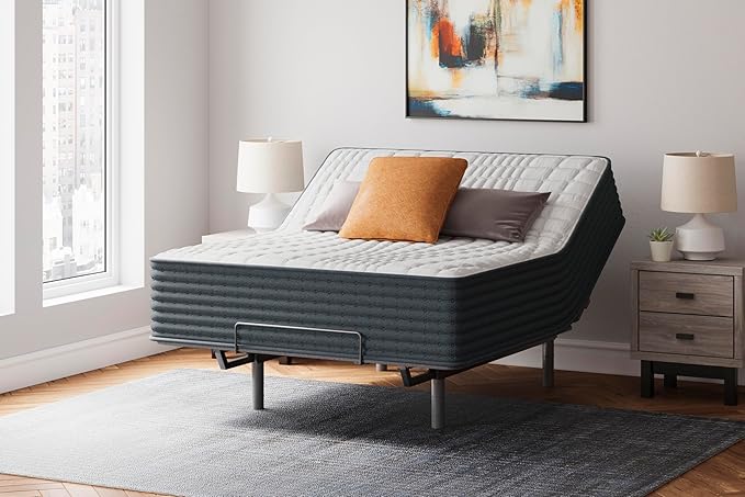 Signature Design by Ashley Hybrid 1400 14 Inch Extra Plush Gel Memory Foam Mattress with Edge Support for Pressure Relief, King, Fiberglass Free, Mattress in A Box