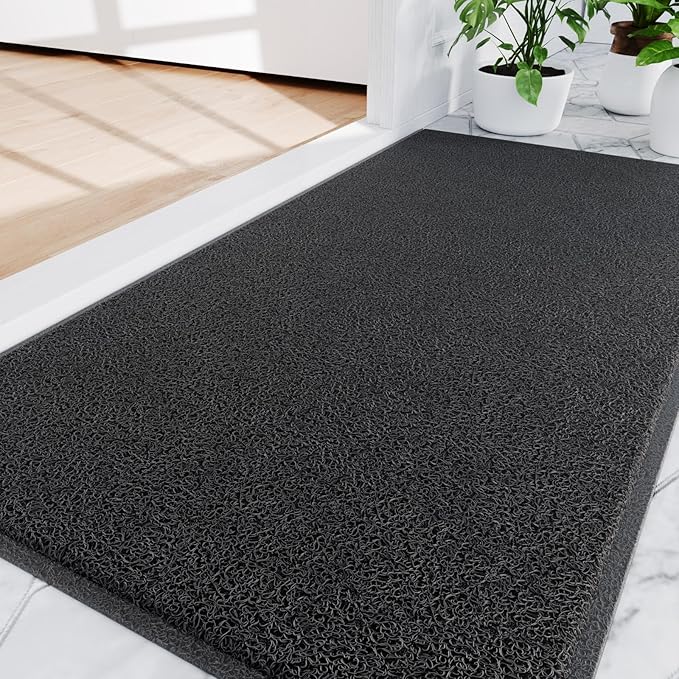 Amyracel Front Door Mat Indoor Outdoor Entrance, 36" x 60" All-Season Waterproof Heavy Duty Doormat for Outside Entry, Stain and Fade Resistant, Low Profile, Easy Clean Patio Entryway Mat