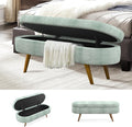 NicBex Ottoman Bench with Storage for Bedroom, 43.5" Upholstered End of Bed Bench with Rubber Wood Legs, Linen Storage Bench for Living Room or Entryway,