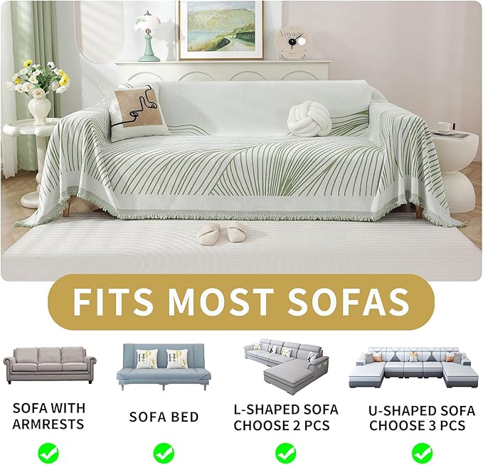 Non Slip Sofa Covers Couch Covers for 3 Cushion Couch Sofa Pet Friendly Washable Couch Covers for Sofa, Soft Thick Sectional Couch Covers L Shape Furniture Protector for Kids, Dogs 71" X134"
