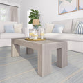 Plank+Beam Modern Rectangular Coffee Table, 40", Rectangle Coffee Table for Living Room, Mini Center Tables for Small Spaces, Small Living Space Tea Table, Seashell Wirebrush