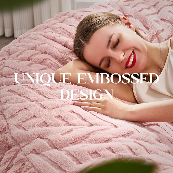 Hobestluk Bean Bag Chairs Adults Beanbag Chair with Filler Large Bean Bags with Fluffy Embossed Cover, Giant Bean Bag Chairs for Adults (Pink, 3FT - 36” x 36” x 22”)