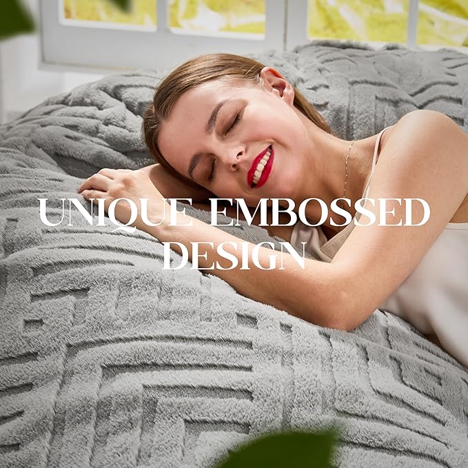Hobestluk Bean Bag Chairs Adults Beanbag Chair with Filler Large Bean Bags with Fluffy Embossed Cover, Giant Bean Bag Chairs for Adults (Grey, 3FT - 36” x 36” x 22”)