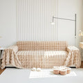 Soft Warm Faux Fur Sofa Cover Thick Shaggy Fuzzy Sectional Couch Cover Plush Furniture Cover Fluffy Furniture Cover for Couch Sofa Bed(Khaki,71" x 134")
