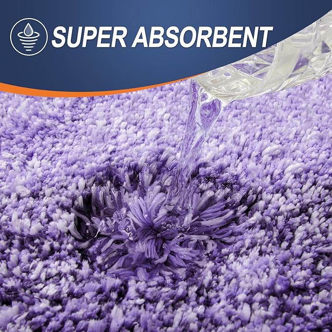 OLANLY Bathroom Runner Rugs 47x24, Extra Soft Absorbent Microfiber Bath Rugs, Rubber Backing, Quick Dry, Machine Washable Bath Mats for Bathroom Floor, Tub and Shower, Home Decor Accessories, Violet
