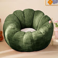 Pumpkin Bean Bag Sofa Chair for Adult, Beanbag Couch with Filler for Reading and Relaxation, Comfy and Lazy Sofa for Dorm, Apartment, Living Room and Bedroom, Dark Green