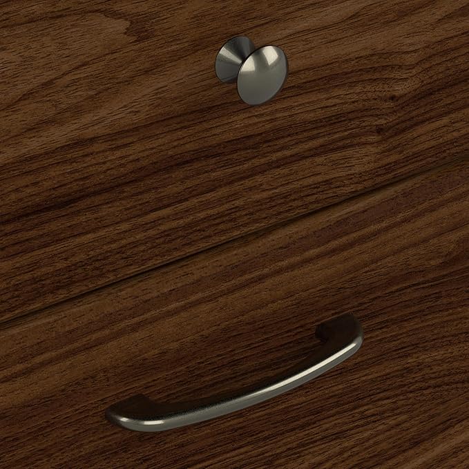 Bush Furniture Cabot L Shaped Computer Desk in Modern Walnut | Corner Table with Drawers for Home Office