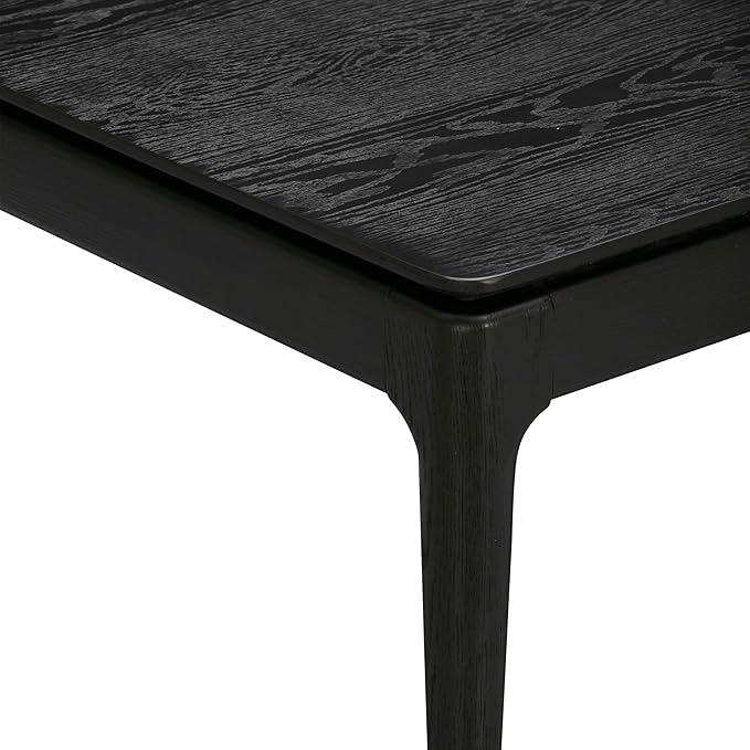 NTC Mingle Modern Wooden Rectangle Coffee Table with Hidden Drawer – Waterproof & Heat Resistant, Burnt Black