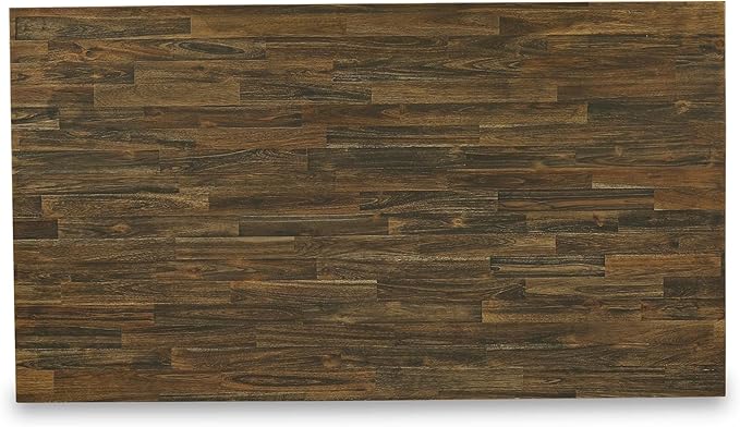 East West Furniture V677EL635-7 7 Piece Kitchen Table & Chairs Set Consist of a Rectangle Dining Room Table with V-Legs and 6 Doeskin Linen Fabric Parsons Chairs, 40x72 Inch, Multi-Color
