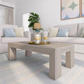 Plank+Beam Modern Rectangular Coffee Table, 48", Medium Sized Coffee Table, Center Tables for Small Spaces, Living Space Medium Tea Table, Seashell Wirebrush