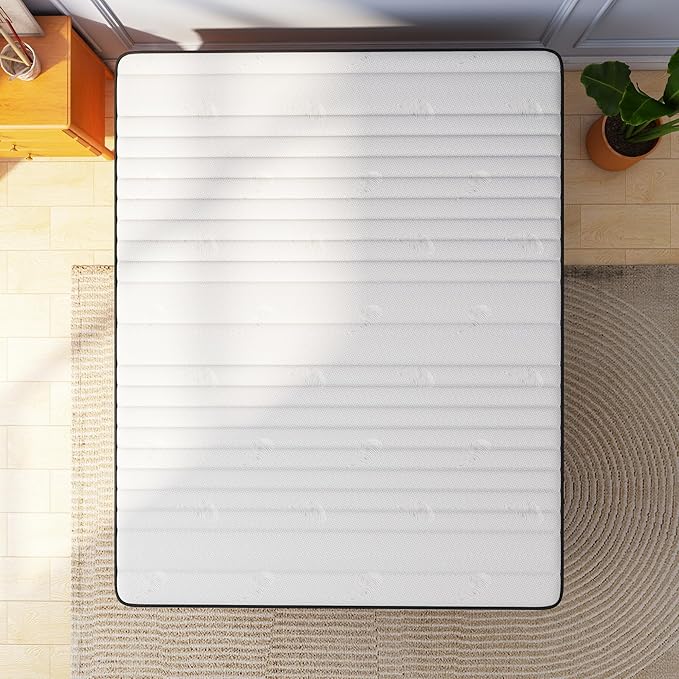 Double Mattress, 10 Inch Hybrid Memory Foam Full Size Mattress, Full Bed Mattres in a Box Pressure Relief & Firm Mattresses,Double Size Matress