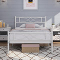 Yaheetech Metal Twin Size Bed Frame, Platform Bed Frame, Mattress Foundation with Curved Design Headboard & Footboard, NO Box Spring Needed, Heavy-Duty Support, Easy Assembly, Twin, White