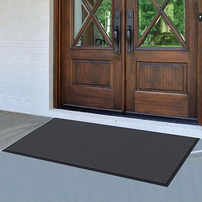 Amyracel Front Door Mat Indoor Outdoor Entrance, 36'' x 72'' All-Season Waterproof Heavy Duty Doormat for Outside Entry, Stain and Fade Resistant, Low Profile, Easy Clean Patio Entryway Mat
