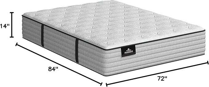 Kingsdown Passions Aspiration 14" Plush Hybrid Mattress, California King, Tan