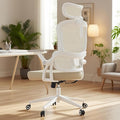 Ergonomic Office Chair - 400LB Comfy Desk Chairs with Headrest and Back Support, Heavy Duty Mesh Computer Chairs with Wheels and Arms for Home Office, Study, Bedroom and Dorm (04Khaki)
