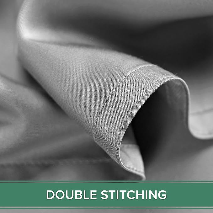 Queen Sheets by Pure Bamboo, Genuine 100% Organic Viscose Derived from Bamboo Bed Sheet Set, Luxuriously Soft & Cooling, Double Stitching, Lifetime Quality Promise (Queen, Stone Grey)