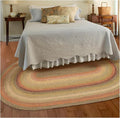 Homespice Kingston Braided Jute Area Rug 6x9' – Multicolor Braided Oval Rugs for Dining Room and Living Room