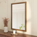 Axeman 24x36 Wood Wall Mirror, Rustic Bathroom Mirror, Vintage Wall Mounted Mirror Tempered Glass with Beaded Wooden Frame for Farmhouse Living Room Vanity Bedroom Entryway, Bronze