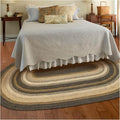 Homespice Kilimanjaro Jute Black 8x10' Braided Oval Area Rugs for Living Room, Bedroom Rug and Dining Room. Pet Friendly. Decor Styles- Farmhouse Rugs, Rustic, Vintage, Primitive, Country, Boho Rug