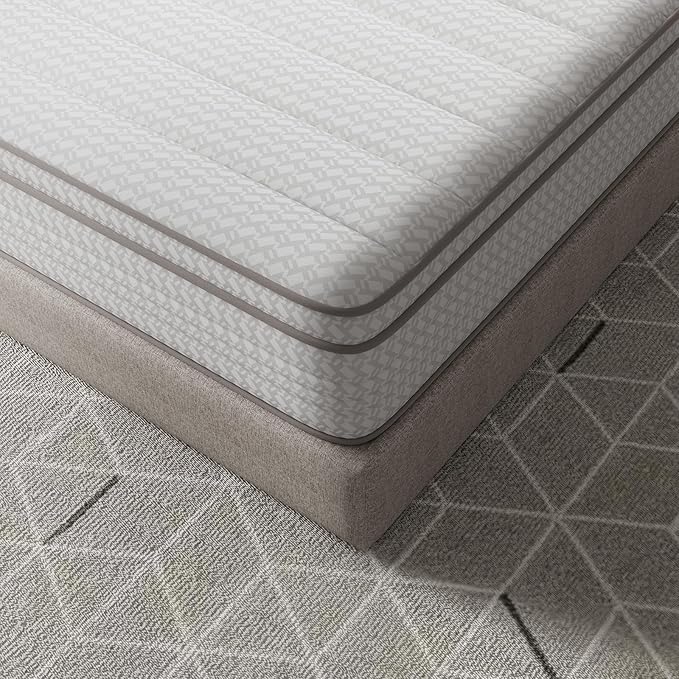 Novilla Queen Mattress, 14 Inch Queen Size Mattresses in a Box with Smarts™ Pocket Coil for Pressure Relief, Medium Firm Foam and Spring Hybrid Colchones with CertiPUR-US Certified