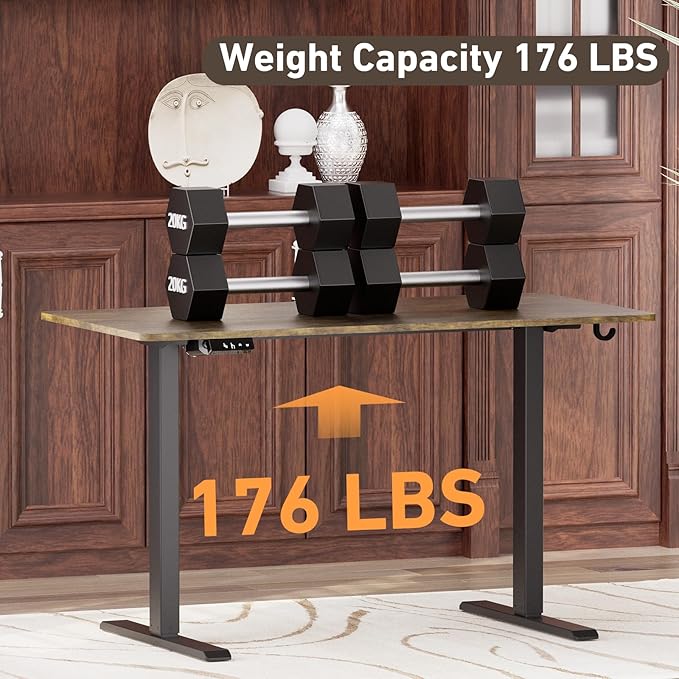 Ywin Electric Height Adjustable Standing Desk, 55 x 24 inches, Ergonomic Stand Up Desk for Home Office