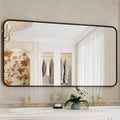 Black Vanity Mirror,30x55 Black Bathroom Mirror, Large Bathroom Mirror,Espejo para baño,Bathroom Mirrors for Over Sink,Restroom Mirror