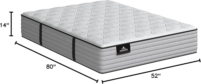 Kingsdown Passions Aspiration 14" Plush Hybrid Mattress, Full, Tan