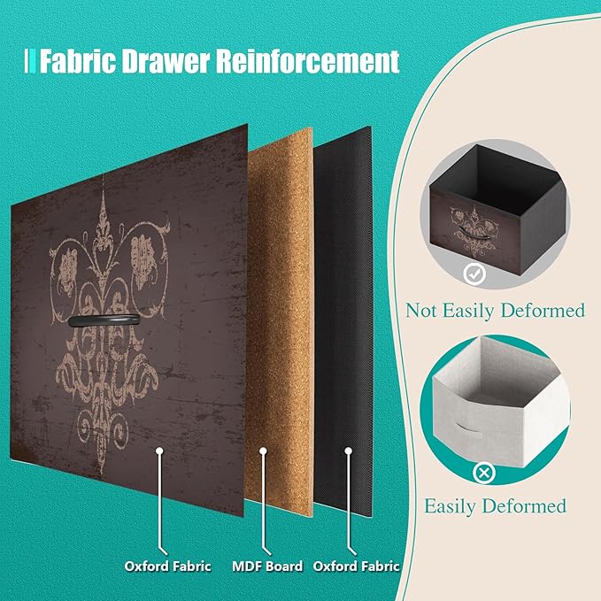 Black Dresser with LED Lights & Power Outlets, Dresser TV Stand with 8 Drawers for 55" TV, Fabric Chest of Drawers for Bedroom, Living Room, Entryway
