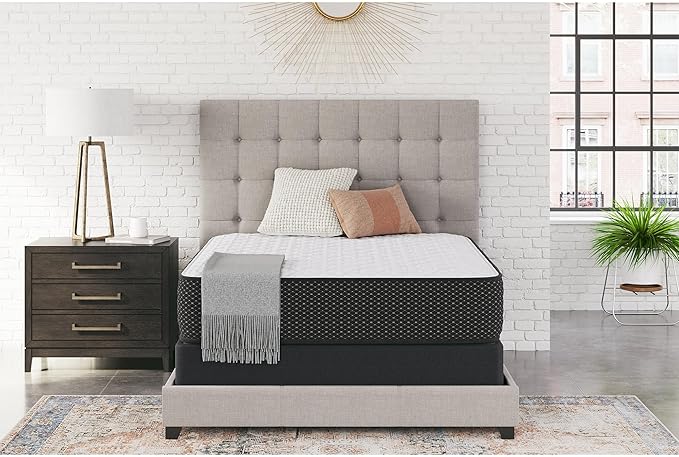 Signature Design by Ashley Limited Edition Firm 12 Inch Hybrid Mattress with Gel Memory Foam and Edge Support for Cool Sleep and Pressure Relief, Twin XL, Fiberglass Free, Mattress In A Box