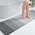 OLANLY Bathroom Runner Rugs 59x17, Extra Soft Absorbent Microfiber Bath Rugs, Rubber Backing, Quick Dry, Washable Bath Mats for Bathroom Floor, Tub and Shower, Home Decor Accessories, Light Grey