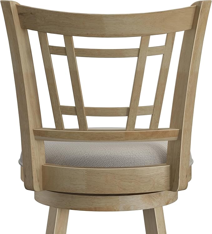 Hillsdale Fairfox 24.5" Wood Swivel Counter Height Stool, Natural
