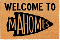 Funny Coir Doormat Welcome to Front Door Entryway Outdoor with Heavy Duty Porch Natural Coconut Brown House Warming Novelty Gift 23.7x15.7 Inch