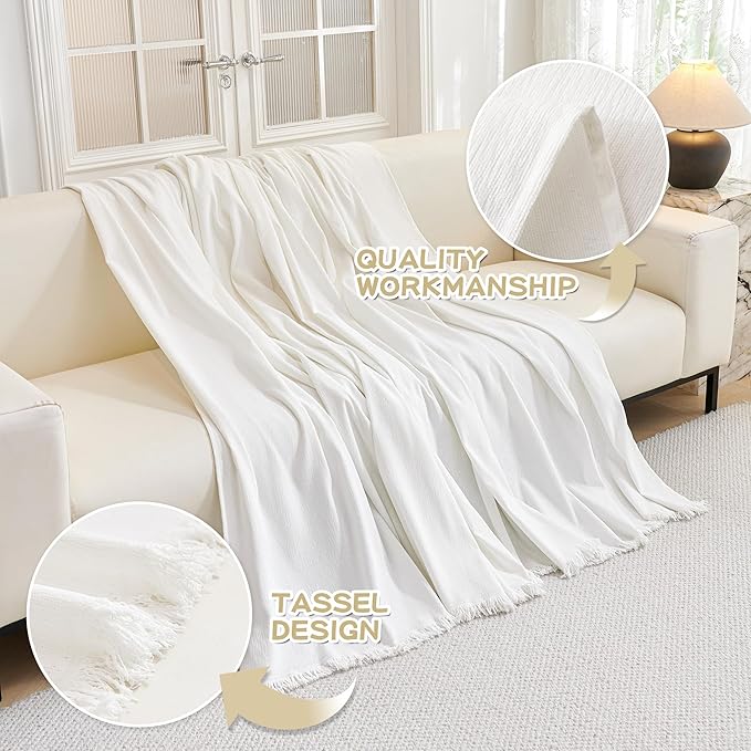 MYSKY HOME Couch Cover for Dogs Washable Couch Covers for 3 Cushion Couch Sofa Super Soft Sofa Slipcover Non Slip Sofa Cover, Chenille Sofa Covers for Dogs, Furniture Protector, 71"x150", White