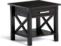 SIMPLIHOME Kitchener SOLID WOOD 21 inch Wide Square Contemporary End Side Table in Hickory Brown for the Living Room and Bedroom