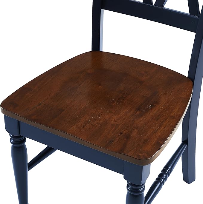 Crosley Furniture Shelby 7-Piece Traditional Dining Table Set for 6, Dinner Tables with Kitchen Chairs, Navy/Dark Cherry