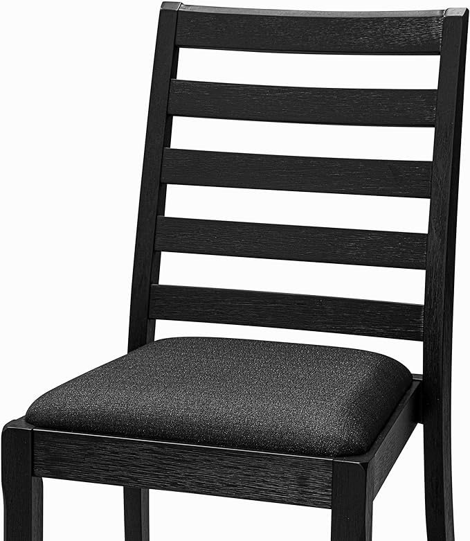 X07X1-B06-24 9-pc Modern Dining Room Table Set a Rectangular Dining Table and 2 wooden Benches and 7 Black Polyester Stackable Chair, 39x120 Inch, Wire Brushed Black