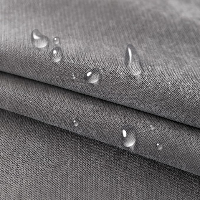 STACYPIK Waterproof Gray Couch Cover for Dogs, Non-Slip Sofa Covers for 3 Cushion Couch,Washable Sectional Cover for L-Shaped, Anti-Scratch Loveseat Cover, Pet-Friendly Furniture Protector-71X134IN