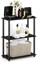Furinno Turn-N-Tube Display Rack, 3-Tier Single, Espresso/Black