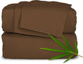 Split King Sheets by Pure Bamboo, Genuine 100% Organic Viscose Derived from Bamboo Bed Sheet Set, Soft & Cooling, Double Stitching *Not for Split Top (Split King, Coconut Husk)