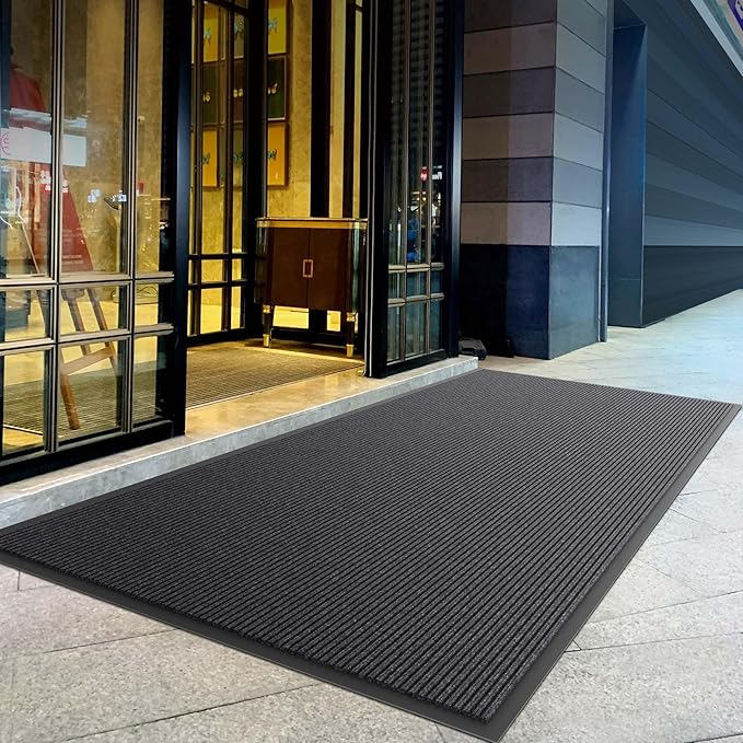 Amyracel Front Door Mat Indoor Outdoor Entrance, 48" x 72" All-Season Waterproof Heavy Duty Doormat for Outside Entry, Stain and Fade Resistant, Low Profile, Easy Clean Patio Entryway Mat