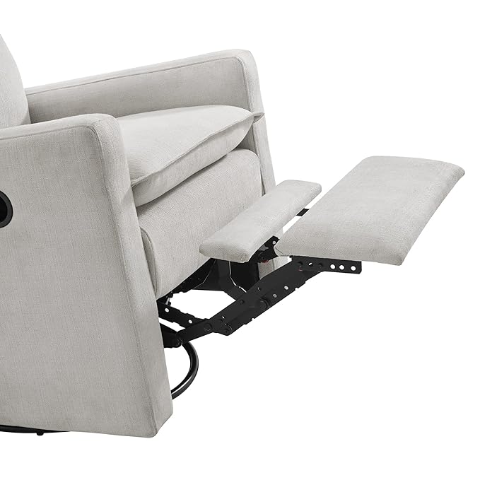 Oxford Baby Uptown Upholstered Swivel Glider & Recliner Nursery Chair, Sand