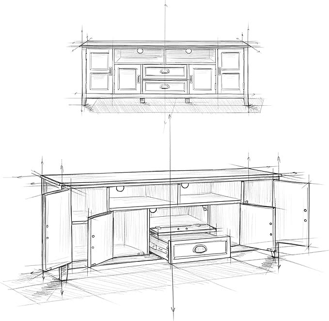 SIMPLIHOME Burlington SOLID WOOD 72 Inch Wide Transitional TV Media Stand in Antique White for TVs up to 80 Inches, For the Living Room and Entertainment Center