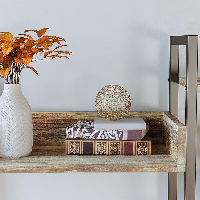 IRONCK Bookshelves and Bookcases 5 Tiers, Triple Wide Industrial Bookshelf, Large Etagere Bookshelf, Display Storage Bookshelves with Metal Frame for Living Room, Home Office