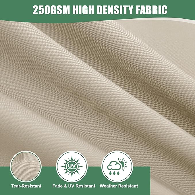 Chaise Lounge Cushions Outdoor - Waterproof and Fade Resistant Sun Lounger Replacement Cushions - Patio Lounger Pads with Removable Cover for Pool, Deck, Lawn, 80 x 26 x 3 Inch, Cream