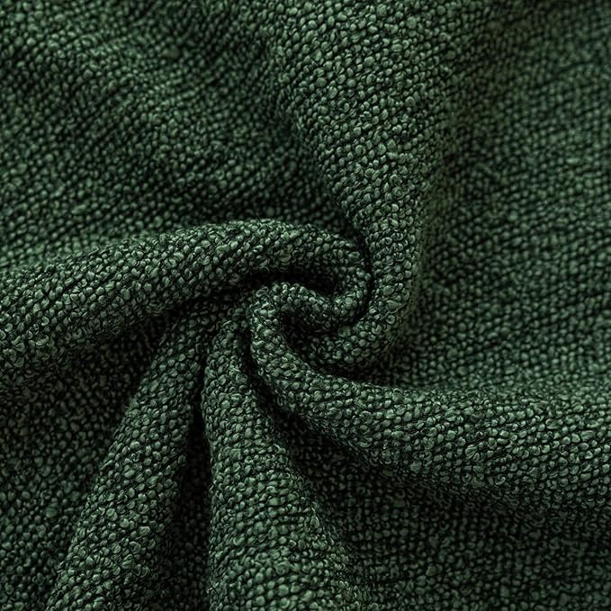 Foindtower Pack of 2 Textured Boucle Throw Pillow Covers Accent Solid Pillow Cases Cozy Soft Decorative Couch Cushion Case for Chair Sofa Bedroom Living Room Home Decor 18x18 Inch Pine Green