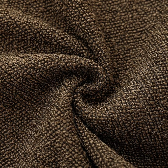 Foindtower Set of 2, Decorative Textured Boucle Throw Pillow Covers Accent Solid Pillow Cases Neutral Soft Couch Cushion Case for Chair Sofa Bedroom Living Room Home Decor 24x24Inch Chocolate